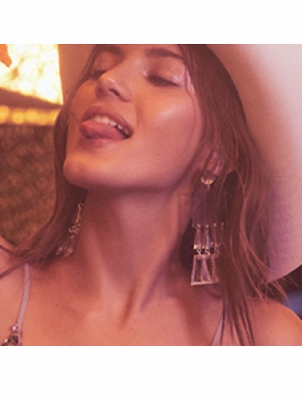 For Love & Lemons Jordyn Earrings - Crystal Clear - Picture 5 of 7